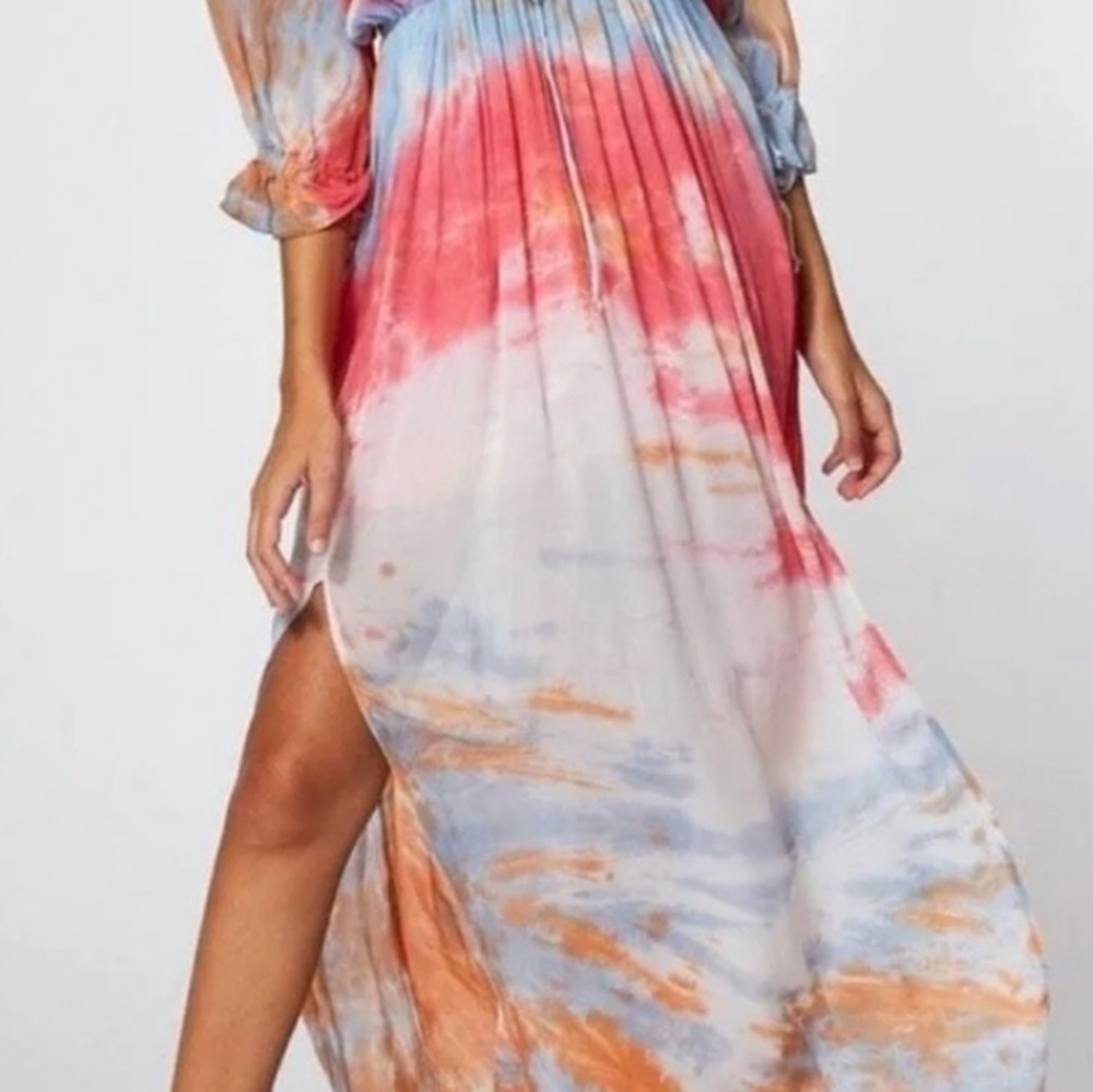 Young Fabulous & Broke Pink Tie Dye Maxi Dress - Picture 2 of 7